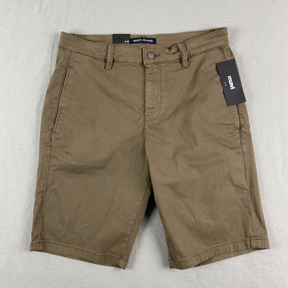 Mavi Mens Mike Chino Shorts 34 Relaxed Mid Rise Stretch Brown morel twill 11" - Picture 3 of 12